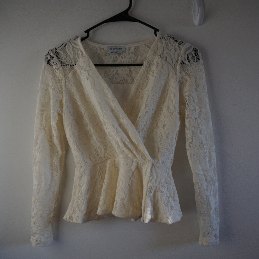 White Lace Top Bebe